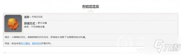 原神采集素材烈焰花花蕊怎么样 采集素材烈焰花花蕊图鉴汇总_原神
