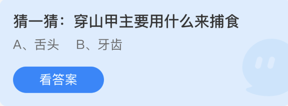 蚂蚁庄园11月17日：穿山甲主要用什么来捕食