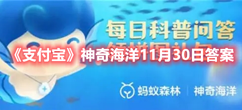 《支付宝》神奇海洋11月30日答案