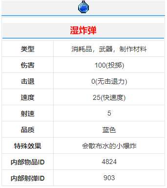 《泰拉瑞亚》液体炸弹武器介绍