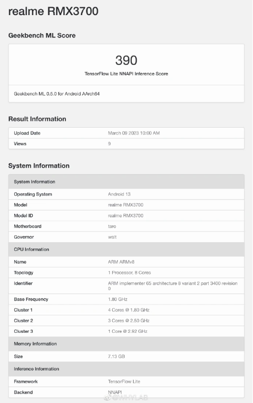 realme GT Neo5 SE 跑分曝光，搭载 SM7475 芯片成性能黑马！