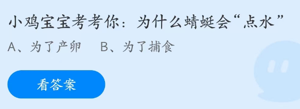 蚂蚁庄园3月24日：为什么蜻蜓会点水