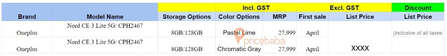 一加 Nord CE 3 Lite 5G 手机即将上市，配置亮点抢先看！