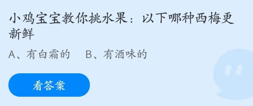 蚂蚁庄园5月5日： 以下哪种西梅更新鲜