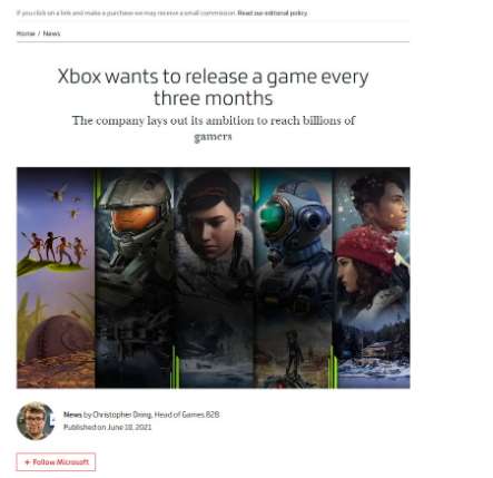 Xbox总裁：每年计划推出四款第一方游戏