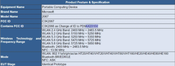 FCC认证曝光：微软新品Surface Laptop Go 3和Surface Go 4预览