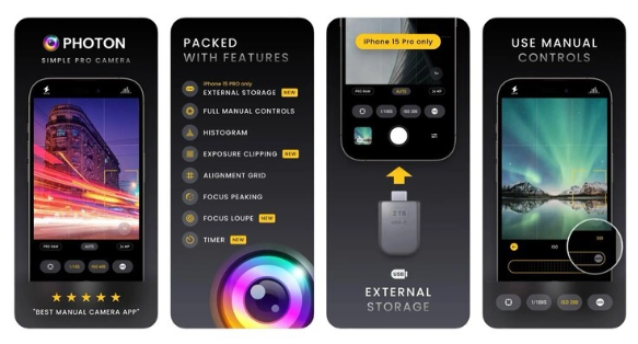 Photon Camera新版发布，iPhone 15 Pro用户解决存储难题